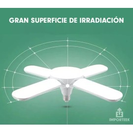 Importeek 10pz Lampara Foco 36w Luces Led Apertura Ajustable Plegable