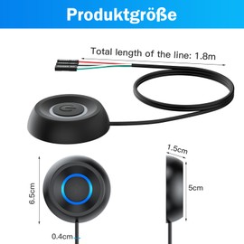 Power Switch for Desktop Computers, PC Power Button for External Remote Start, Power Switch, External Remote Start, PC Accessories with 1.8 m PVC Cable