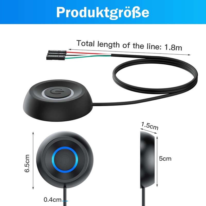 Power Switch for Desktop Computers, PC Power Button for External