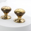 Infinity Decor Pair of Aged Brass Hammered Mushroom Mortice Rim