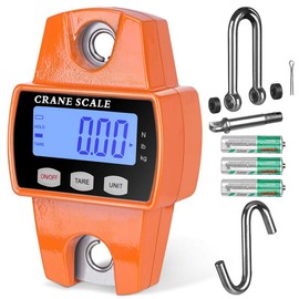 660/1100lb Compact Digital Hanging Scale with Cast Aluminum Case, Lightweight 300kg Handheld Crane Scale with Carabiner Hooks for Hunting, Fishing, and Outdoor Adventures - Color: Blue, Size: 1100lbs
