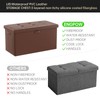 ENGPOW Storage Ottoman Bench,Fireproof Folding Storage Bench with Lock,30 Inches