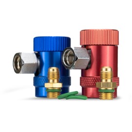 HCPRO HCYFQC R1234YF Quick Coupler, Quick Connect R1234YF Adapters & AC Hose Fitting Connectors for Air Conditioning, Evacuation and Recharging. High and Low Set.