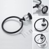 WOLIBEER Crystal Bathroom Hardware, Black 24 Inch Towel Bar Set