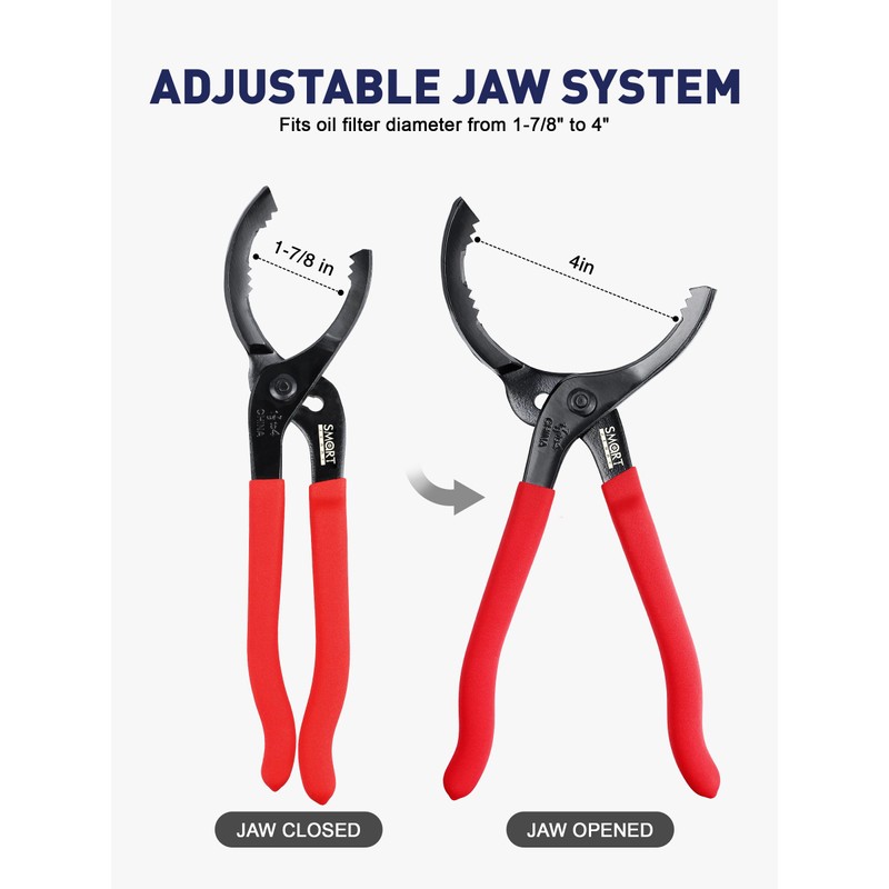 SMART JERRY - Adjustable Oil Filter Wrench | Motorcycle Oil