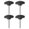 QUARKZMAN 4 Pcs T Wing Knobs Thumb Screws M6 x