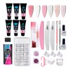 Pinky Iva Kit De Polygel 6 Colores Acrigel Base Top Manicure Dama