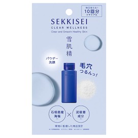 Sekkisei Clear Wellness Powder, Wash, D・T Trial, 0.02 oz (0.5 g) x 10 Packets