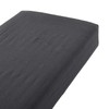 MUJI Washed Fitted Sheet Dark Grey Small Size 80x198x18-28cm 83344283