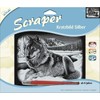 MAMMUT 137011 - Kratzbild, Motiv Wolf, silber, glänzend, quer, Komplettset