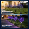 TANSOREN 2 Pack Solar Garden Lights Outdoor, 8 Lighting Modes
