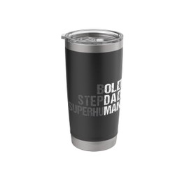 Bold Stepdad Superhuman Funny Saying Elderly Husband Grandpa Stainless Steel Insulated Tumbler