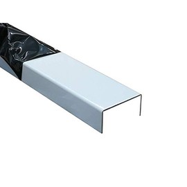 U-Profile Aluminium White 1000 mm U-Profile Exterior Decoration 20 x 50 x 20 mm Inner Side Dimensions Made of Aluminium Ral9016 Traffic White 1.5 mm Thick U-Angle Ral 9016 White Cover Profile