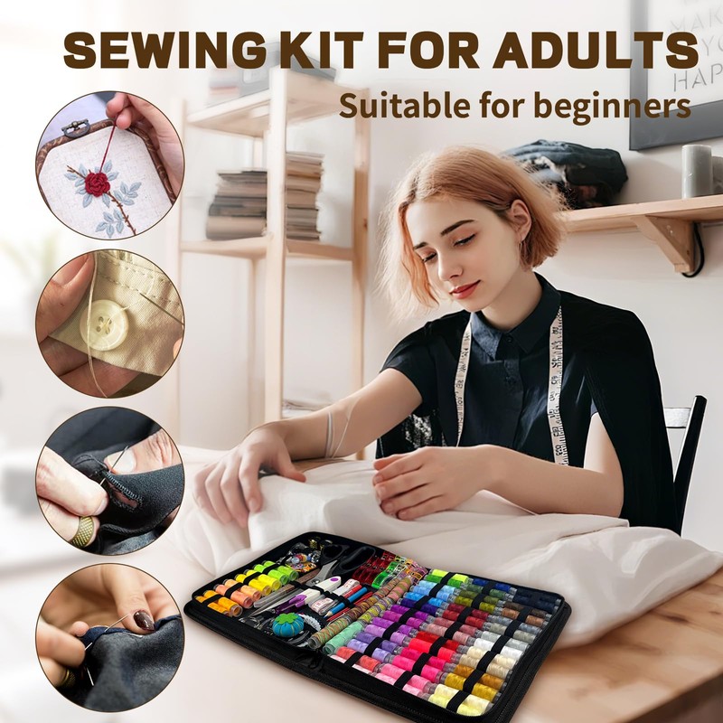 Kit da cucito con accessori,kit da cucito professionale grande da