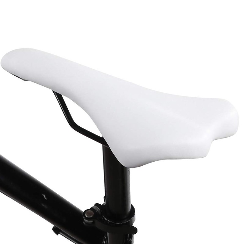 Mountain Road Bike, Comfortable Shockproof Cycling White Saddle Seat Seat