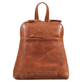 STILORD 'Cathy' Women's Backpack Elegant Leather City Backpack Women's Daypack Vintage Backpack Handbag Genuine Leather, Texas - Brown, Rucksack