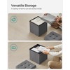 SONGMICS 11.8 Inches Small Folding Storage Ottoman Cube, Storage Footrest,