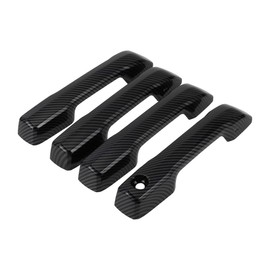 REPAIROCK Compatible Toyota Tundra 2022 Car Door Handle Protector ABS Carbon Fiber Black 1 Set