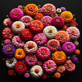SeedsUP - 100+ Seeds Zinnia Elegans Liliput Dwarf Mix - Flower Multicolor