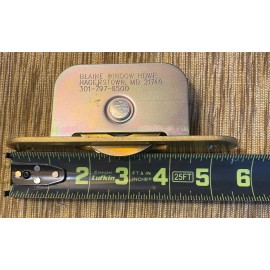 Unbranded Sash Pulley Blaine Window Hardware Brass  Satin 1 1/4" x 5 37/64"  00571-B-004