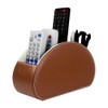 (Brown) - Fosinz Remote Control Holder Organiser Table Desk Leather