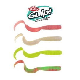 Berkley Gulp 8" Single Tail Grub Soft Bait Rock Cod Calico Halibut Select Color - Pink Shine