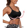 Sykooria Sports Bra Packs for Women Cross Back Padded Sport