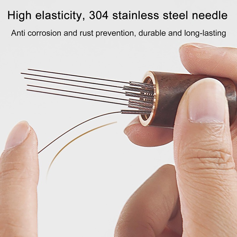 EUZUXU Espresso Coffee Stirrer 6 Needles, Espresso Distribution Tool Coffee