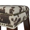 Linon Walt Brown Cow Print Bar Stool
