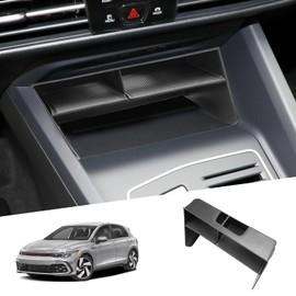 SHAOHAO Compatible with VW Golf8 Golf 8.5 GTE GTI GTD R Life Style R-Line 2020-2024 2025 Storage Compartment Centre Console Car Accessories Organiser Storage Box Original Golf 8 Accessories