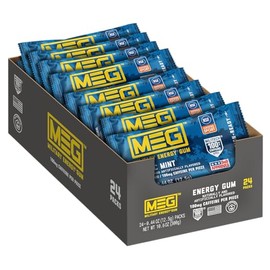 MEG – Goma militar de energía | 100 mg de cafeína por pieza + aumento de energía + rendimiento físico + Arctic Mint 24 Pack (120 unidades)