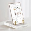 CRMPro Acrylic Easel Display Stand, Clear Table Easel Picture Frame