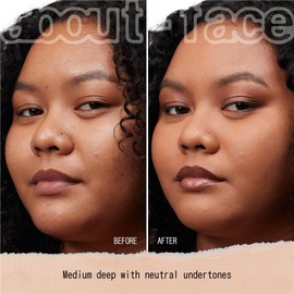 about-face THE PERFORMER Skin-Focused Foundation MD2Neutral – Medium Coverage, Long-Wear, Breathable & Buildable Base – Clean, Vegan, Hydrating Formula with Blue Agave & Chlorella – 1.08oz