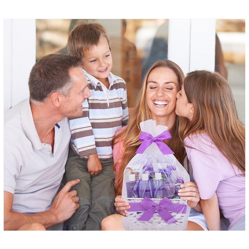 Lavender Spa Gift Basket for Birthday Gifts for Women, Beauty