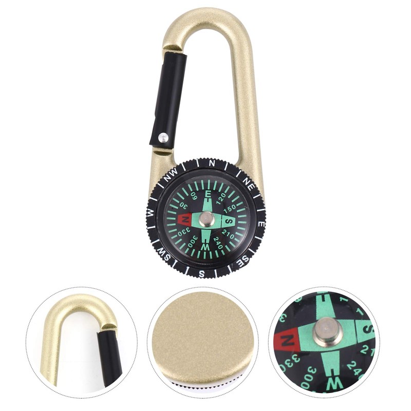 TEHAUX Compass, Keyring Scale, Compass, Compass, Compression, Fluorescent, Waterproof, Lightweight,
