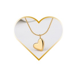 99 Jackets Dainty Gold Heart Necklaces for Women Non Tarnish, Adjustable Chain, Tiny Heart Pendant 18K Gold Plated Stainless Steel Cute Necklaces Trendy Jewelry Gift for Her (Floating Heart)