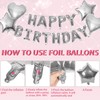 Pink Birthday Party Decorations, Pink Silver Balloons Birthday Decorations for