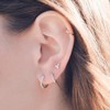Gacimy Rose Gold Huggie Earrings for Women 14K Rose Gold