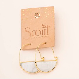 Scout Curated Wears - Stone Prism Hoop Earring - Turquoise/Silver