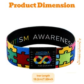 nakashare Autism Awareness bracelet | Elastic Wristband Autism Bracelet for Women & Men | Pack of 2 | Autismo Community Thoughtful Present