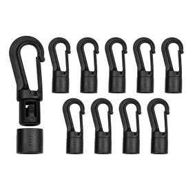 LUCKYKODOR Pack of 10 Plastic Hooks Diameter 8 mm Plastic Hooks for Rubber Rope Rope Hook Carabiner Hook for Tension Rope Expander Rubber Rope Tarpaulin Cord