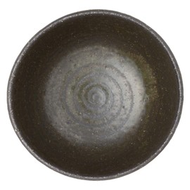 Marui Pottery MR-3-4611 Shigaraki Ware Hechamon, Donburi Rice Bowl, Capacity: Approx. 33.8 fl oz (1,000 ml), Vidro Carbonized Brown, Brown