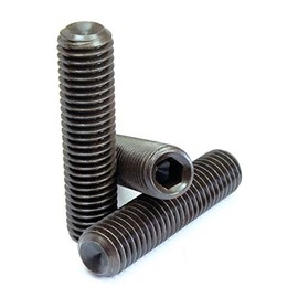 MonsterBolts - M6 x 5mm Cup Point Set Screws, DIN 916, Alloy Steel, Black Oxide, 10 Pack