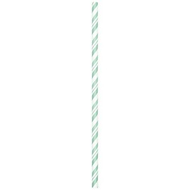 Club Pack of 144 Fresh Mint Green Striped Paper Straws 8.7”