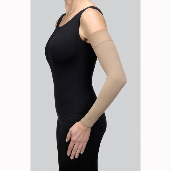 BSN Medical 102300 Jobst Bella Strong Armsleeve with Silicone Band, 20-30 mmHg, Regular, Size 10, Black