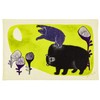 Kusunobashi Crest Weave [moritaMiW] Tea Towel, Bear "Lemon Like Moon"