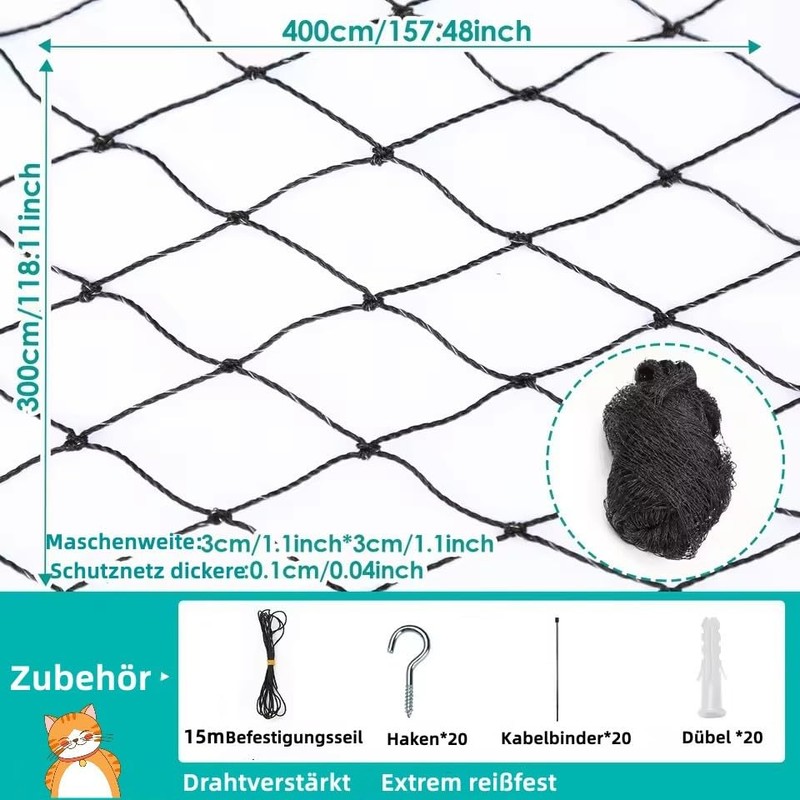 Parain Cat Net for Balcony Window Wire Reinforced Cat Protection