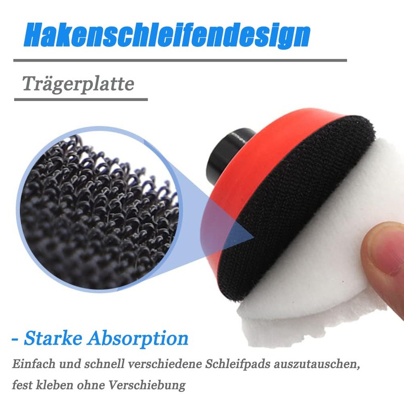 Mesee 3 Pieces Sanding Disc Polishing Pad, M14 Thread Polishing