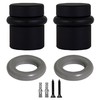 2-Pack Modern Cylindrical Floor Mounted Door Stops with Rubber Bumper,