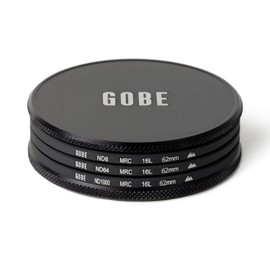 Gobe 62 mm Neutral Density Filter ND8, ND64, ND1000 - ND Filter Kit (2Peak) Black